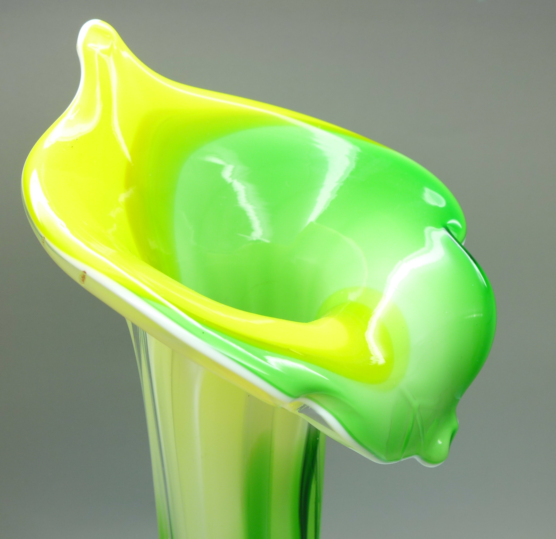 A coloured studio glass vase, 28cm - Image 2 of 4