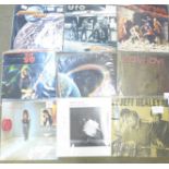 Nineteen LP records including Robert Plant, UFO, Rainbow, etc.