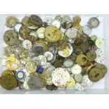 Assorted watch movements, etc.