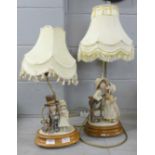 Two Capodimonte figural table lamps **PLEASE NOTE THIS LOT IS NOT ELIGIBLE FOR POSTING AND PACKING**