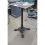 A cast iron table base