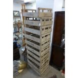 Ten pine potato crates