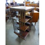 An Edward VII mahogany revolving bookcase