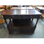 A Victorian carved oak buffet