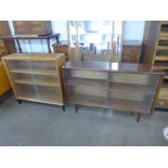 Two teak bookcases