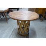 An African leather topped table