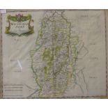Two 17th Century Robert Morden hand coloured engraved maps, Lincolnshire and Nottinghamshire, both