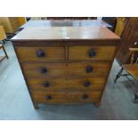 A George III oak chest of drawers