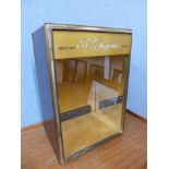 A French S.T. Dupont, Paris illuminated shop display cabinet, 44cms h, 30cms w, 24cms