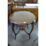 An Edward VII mahogany occasional table