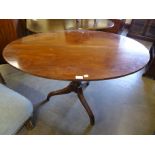 A George IV maghogany oval loo table