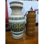 Two West German glazed pottery vases