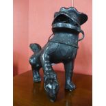A Chinese bronze dog of foo