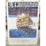 A film poster, Conquest of the Planet of the Apes, original American poster, 1972
