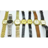 Five gentleman's Sekonda wristwatches and two Seiko, (7)