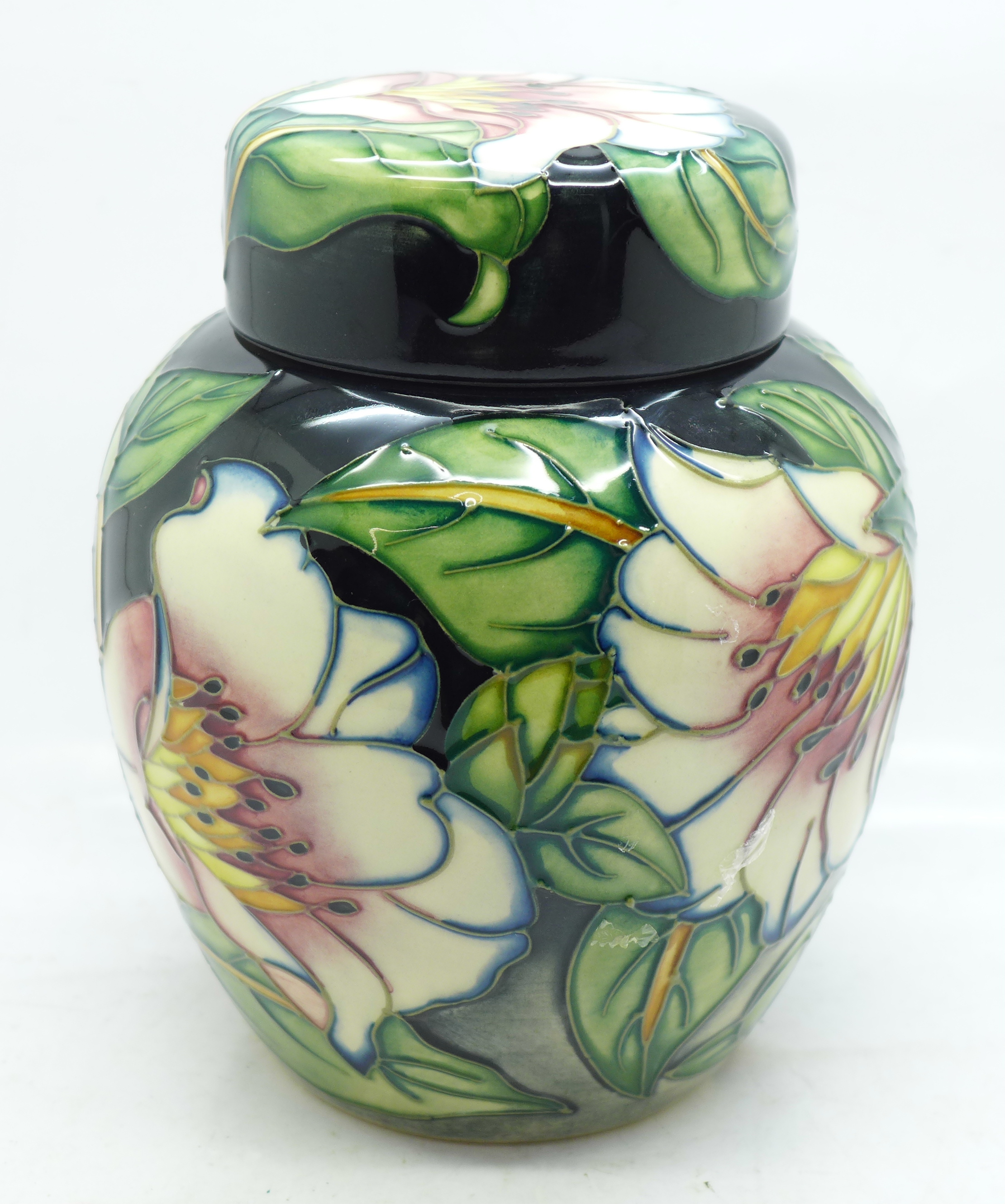 A Moorcroft Cavendish ginger jar, 47/300, designed by Philip Gibson, signed on the base, 16cm, boxed - Image 3 of 7