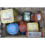 A collection of vintage tins