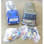 Two Micro-Machines including vehicles and figures