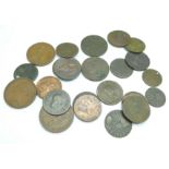 A collection of 19th Century bronze coins