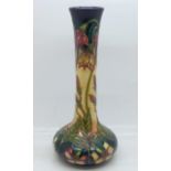 A Moorcroft Carmona vase, 36/100, designed by Rachel Bishop, signed on the base, 20cm, boxed