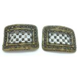 A pair of Georgian steel cut gentleman's shoe buckles