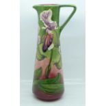 A Moorcroft Slipper Orchid jug, 29/250, designed by Philip Gibson, signed on the base, 24cm, boxed