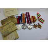 Two WWI British War Medals, 9423 A. Cpl. A.J.Allport S.Staff.R. and S-5469 Cpl. N.Palmer. Rifle