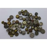 A collection of mostly silver fronted vintage button studs