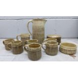 A studio pottery stoneware coffee service