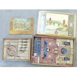 Two block puzzle construction sets, by F.Ad. Richter & Cie. and Gothische Baukunst, in original