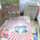 A collection of ephemera, sheet music, film magazines, annuals, etc.