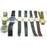 Eight gentleman's Ingersoll wristwatches