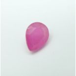 An unmounted ruby, approximately 1.9 carat weight