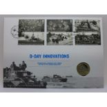 A 2019 75th Anniversary of D-Day, Brilliant Uncirculated £2 coin cover, with Certificate of