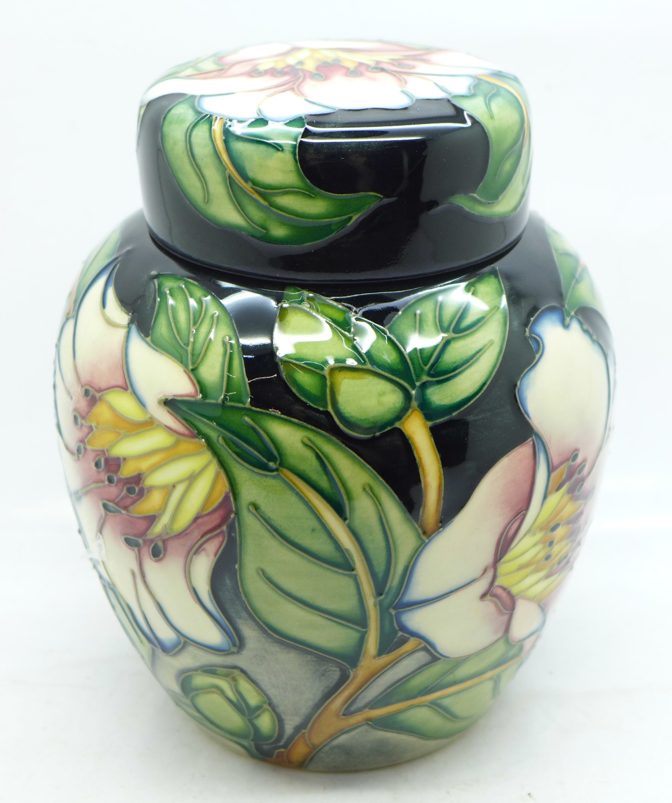 A Moorcroft Cavendish ginger jar, 47/300, designed by Philip Gibson, signed on the base, 16cm, boxed - Image 4 of 7