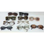 A collection of sunglasses including Giorgio Armani, Cole Haan, Lulu Guinness, Derek Lam, etc.