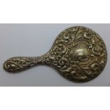 A silver backed hand mirror, Birmingham 1911