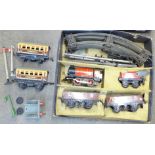 A Hornby O gauge model railway set and additional model rail and accessories, (one additional