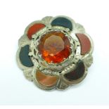 A Scottish agate set brooch