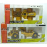 Two Joal Compact Caterpillar die-cast vehicles, CAT 825-B and CAT 631D, boxed