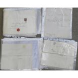 A collection of Victorian postal history including pre-stamp entries (40 items)