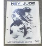 The Beatles, Hey Jude sheet music, Northern Songs Limited