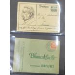 Stamps; German Third Reich postal history and postal stationery in album (44 covers)