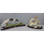 Two The Juliana Collection figure groups, Greyhounds, a/f