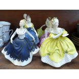 Six Royal Doulton figures