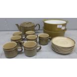 A pair of Maidstone covered vegetable dishes and a Denby tea set