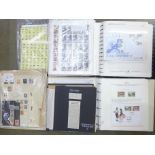 A box of stamps and first day covers