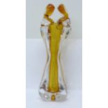 A Murano glass vase of two lovers, 35cm