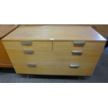 A Stag Fineline Range teak chest of drawers, by John & Sylvia Reid
