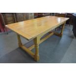 An 18th Century style oak refectory table